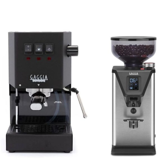 Sada GAGGIA  New Classic EVO čierne pákový kávovar + mlynček GAGGIA MDF55