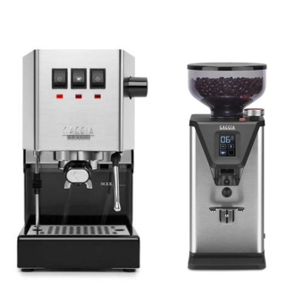 Sada GAGGIA  New Classic EVO nerez pákový kávovar + mlynček GAGGIA MDF55